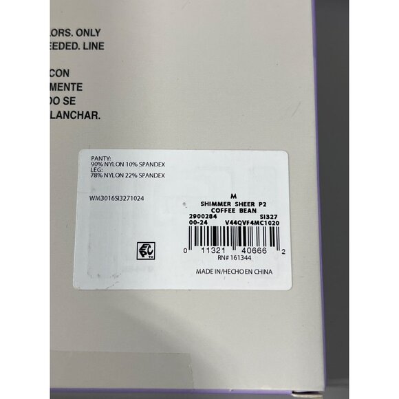 Silk Impressions Sheer Shimmer Pantyhose Size Medium 2 Pair Coffee Bean NEW - Picture 6 of 7